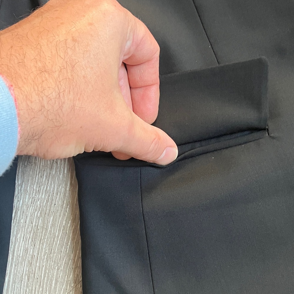 Theory Gabe One Button Stretch Wool Blazer - Picture 14 of 14